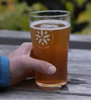 hand holding beer